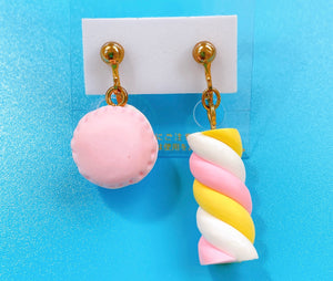 Paris Kids macaroon & flumps clip-on earrings ~ LAST ONE!