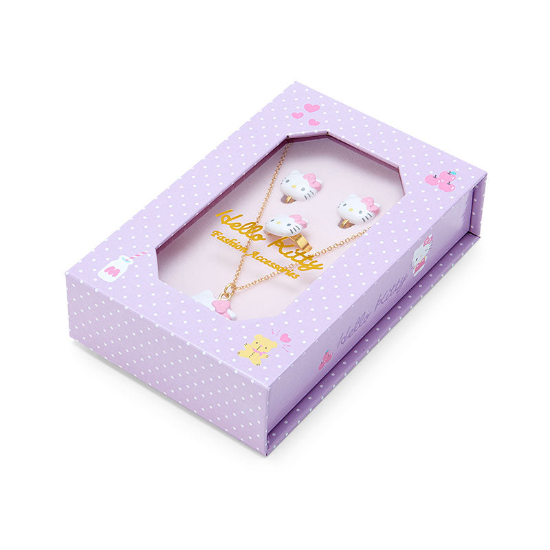 Sanrio Hello Kitty earrings, necklace & ring gift set