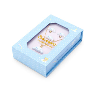 Sanrio Cinnamoroll earrings, necklace & ring gift set