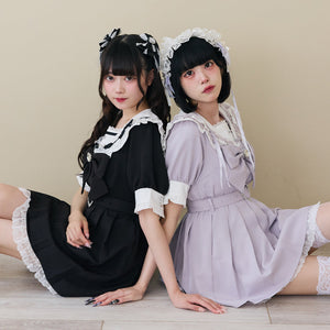 Dear My Love lace frill sailor lavender dress