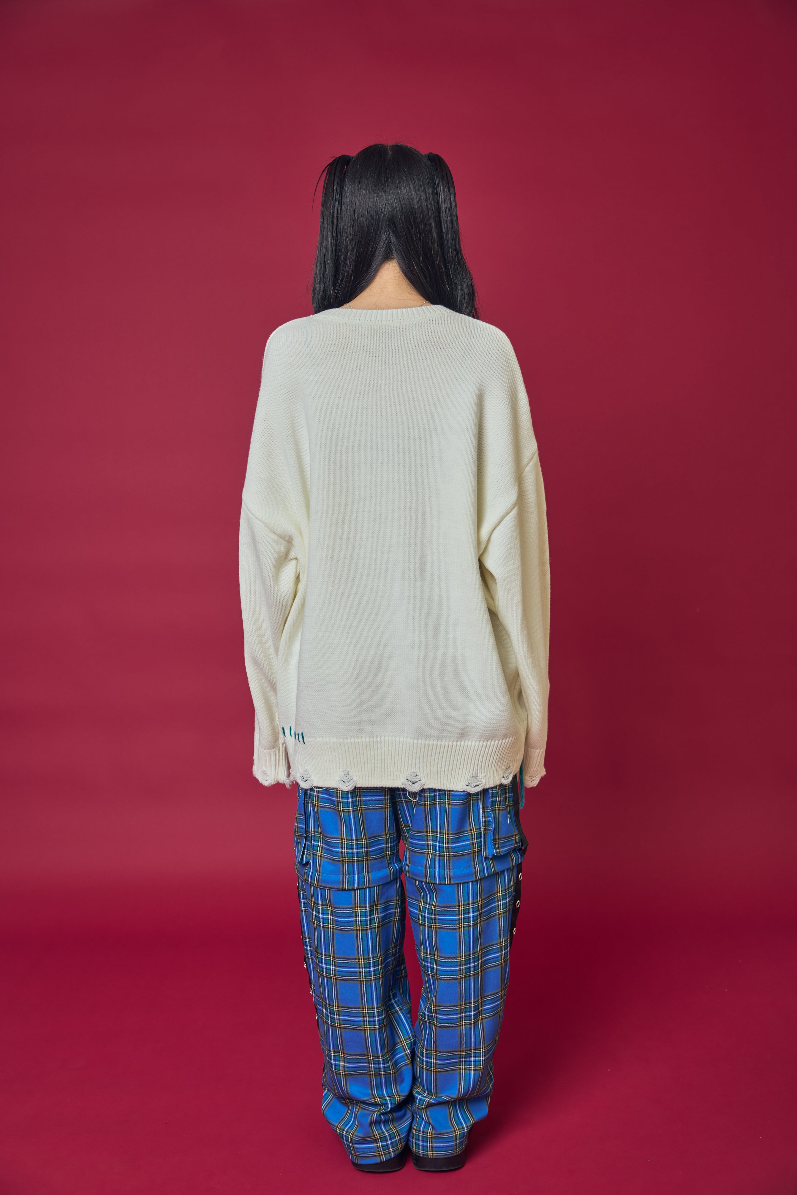 Psycho Nation fire heart knitted sweater ~ LAST ONE!