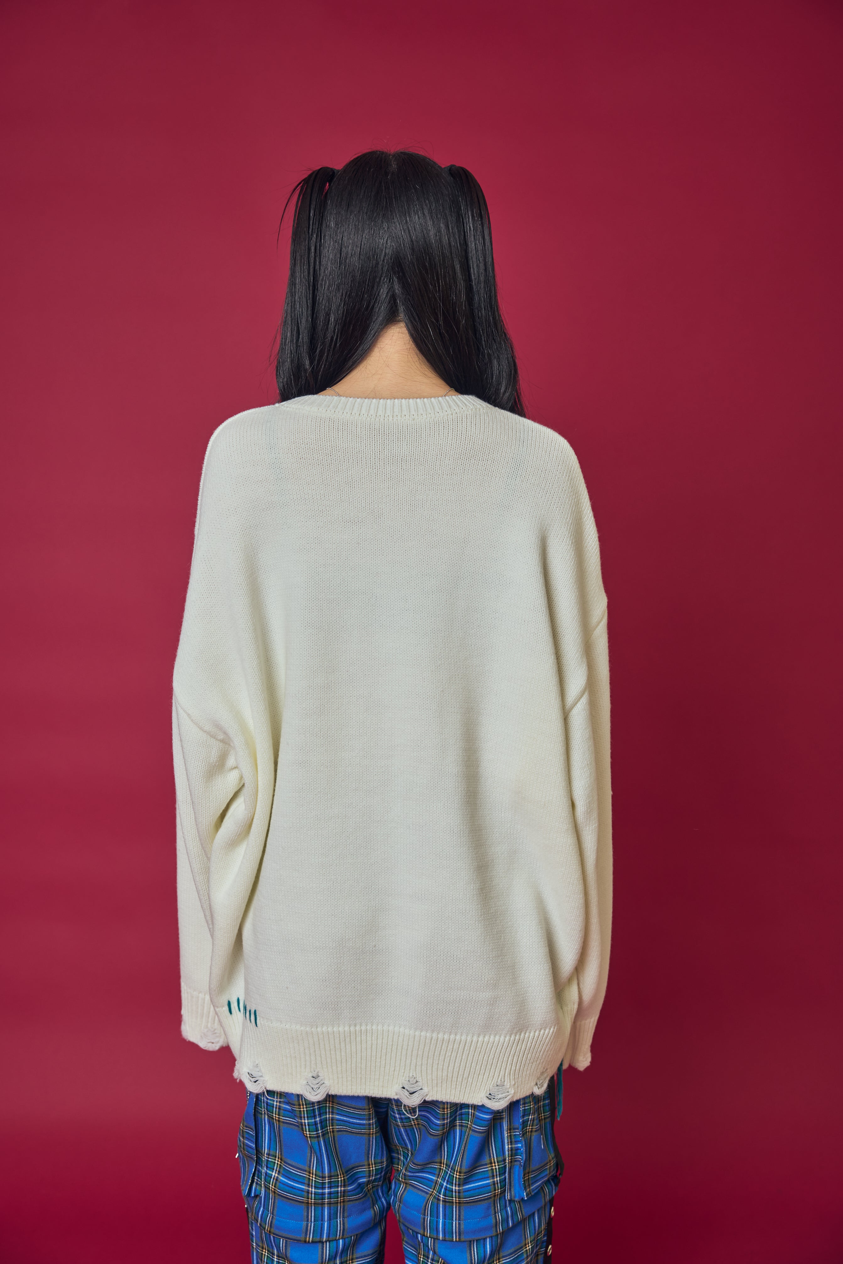 Psycho Nation fire heart knitted sweater ~ LAST ONE!