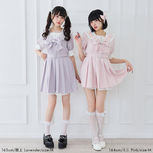 Dear My Love lace frill sailor lavender dress