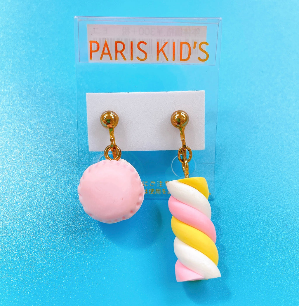 Paris Kids macaroon & flumps clip-on earrings ~ LAST ONE!