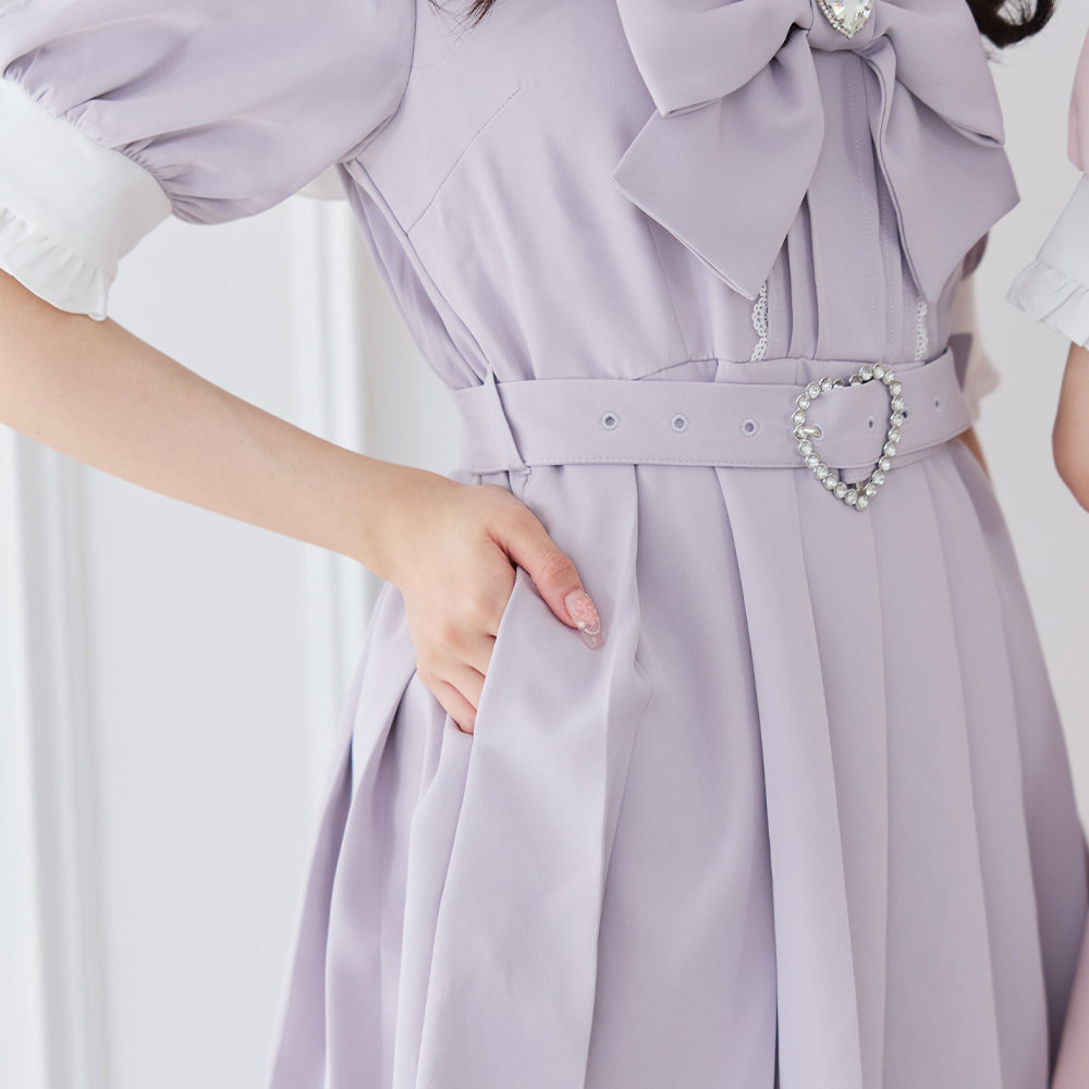 Dear My Love lace frill sailor lavender dress