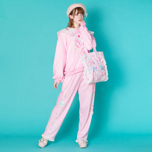 ACDC RAG "Whip Cat" pink sweater