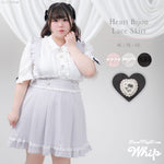Dear My Love Whip heart bijou lace Skirt