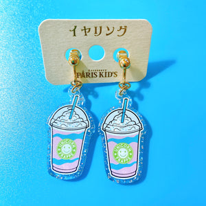Paris Kids "Unicorn Frappe" clip-on earrings
