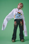 Galfy "Phantom Dog" oversized white t-shirt