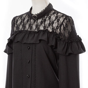 Dear My Love pink "Heart Choker Lace Frill" blouse ~ LAST ONE!
