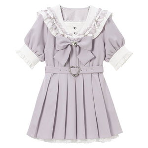 Dear My Love lace frill sailor lavender dress