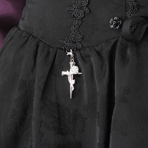 Dear My Love rose lace tiered skirt