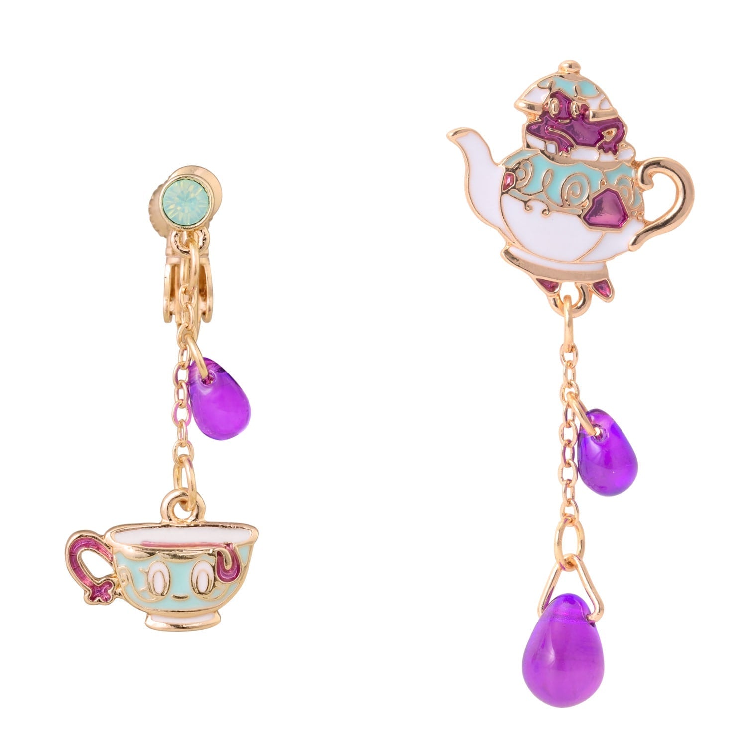 Pokémon Center Polteageist & Sinistea clip-on earring