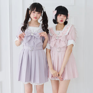 Dear My Love lace frill sailor lavender dress