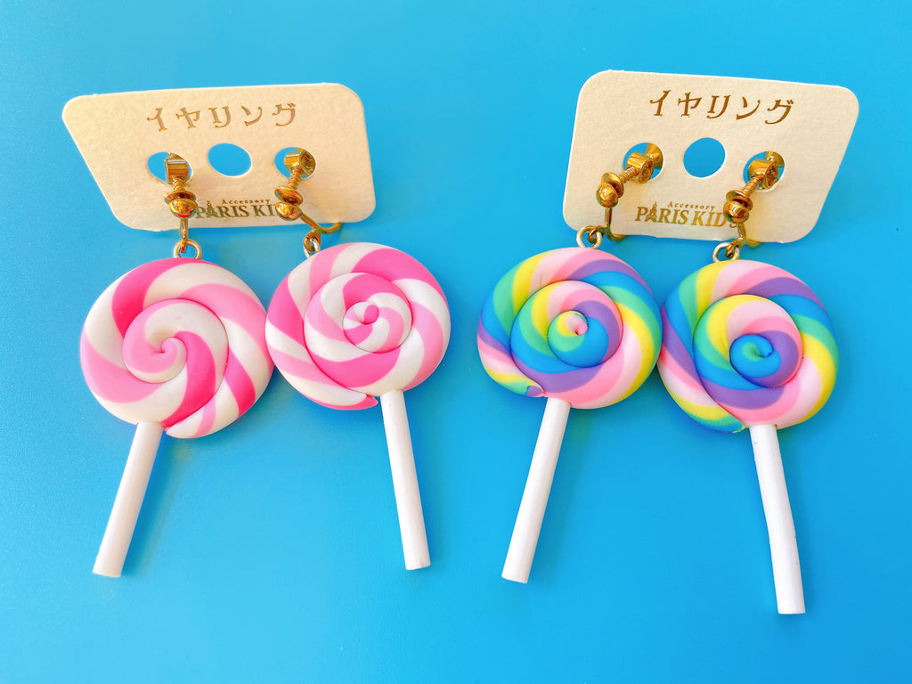 Paris Kids lollipop clip-on earrings
