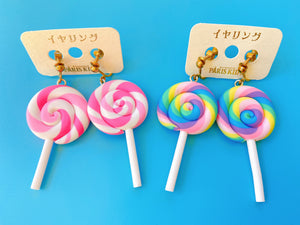 Paris Kids lollipop clip-on earrings