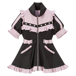 Dear My Love frill Jersey dress
