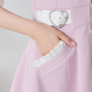 Dear My Love frill Jersey dress