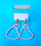 Paris Kids double love heart clip-on earrings ~ LAST ONE!