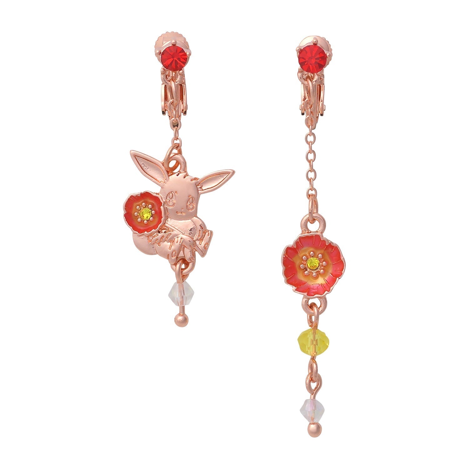 Pokémon Center Eevee "Fleur de Coquelicot" clip-on earring
