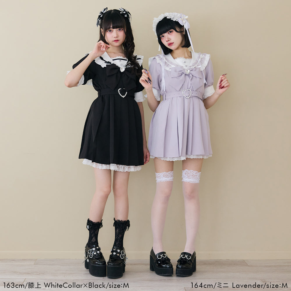 Dear My Love lace frill sailor lavender dress
