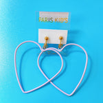 Paris Kids lavender love heart clip-on earrings ~ LAST ONE!