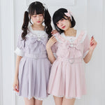 Dear My Love lace frill sailor lavender dress