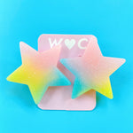W❤️C rainbow star clip-on earrings ~ LAST ONE!