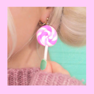 Paris Kids lollipop clip-on earrings