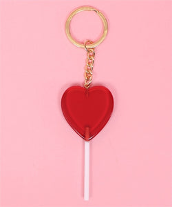 W❤️C lollipop heart keyring