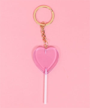 W❤️C lollipop heart keyring