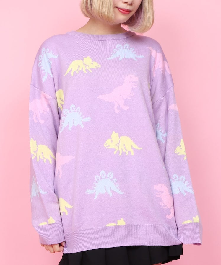 W❤️C Zaurus dinosaur pastel sweater ~ LAST ONE!
