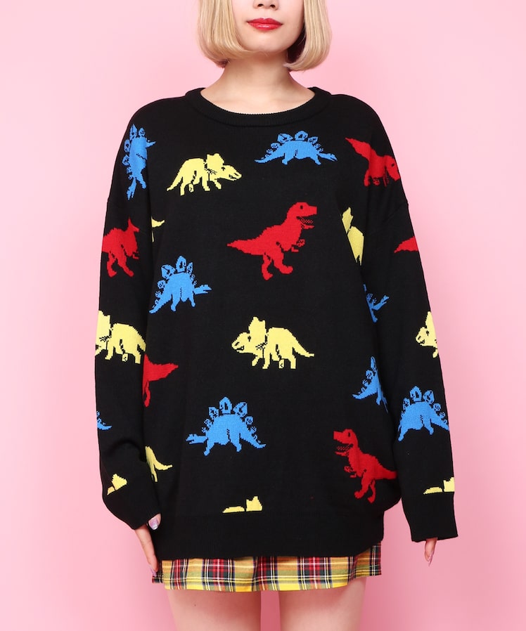 W❤️C Zaurus dinosaur pastel sweater ~ LAST ONE!