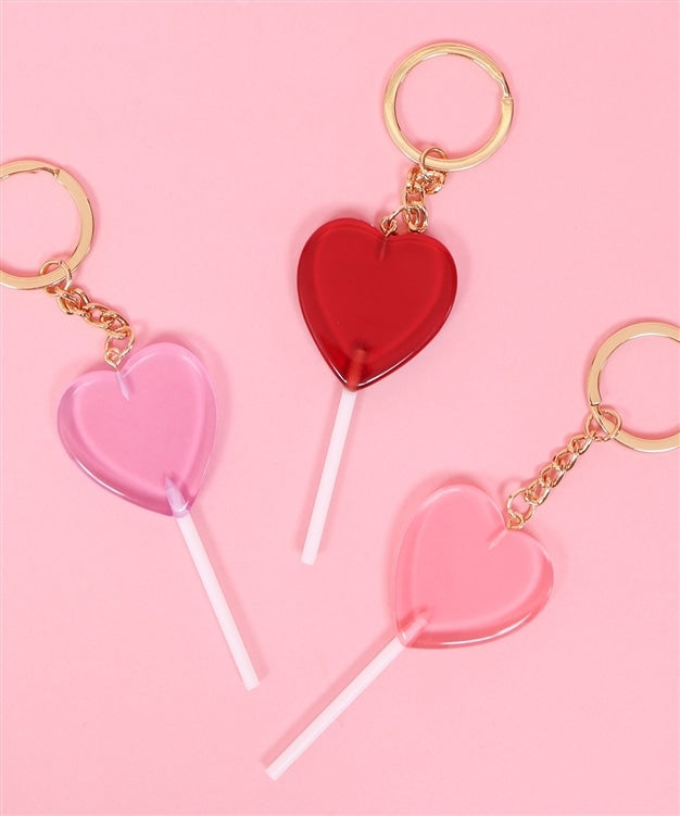 W❤️C lollipop heart keyring