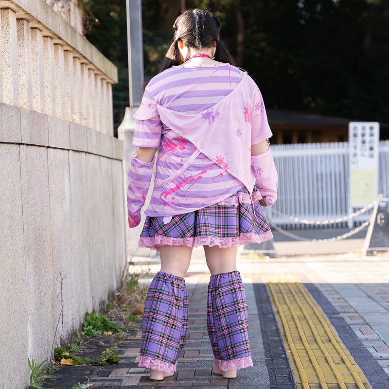 ACDC RAG & Gloomy Bear plus size pastel belt skirt