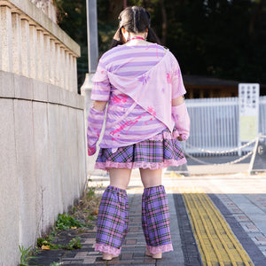 ACDC RAG & Gloomy Bear plus size pastel belt skirt