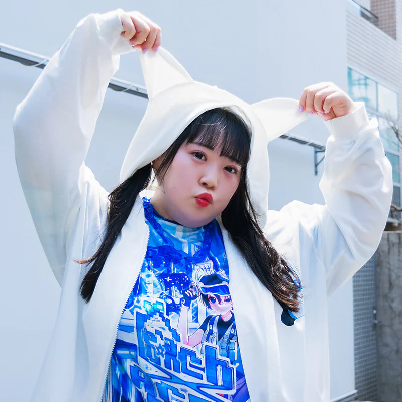 ACDC RAG x Peach Punch "Cyber Cat" hoodie