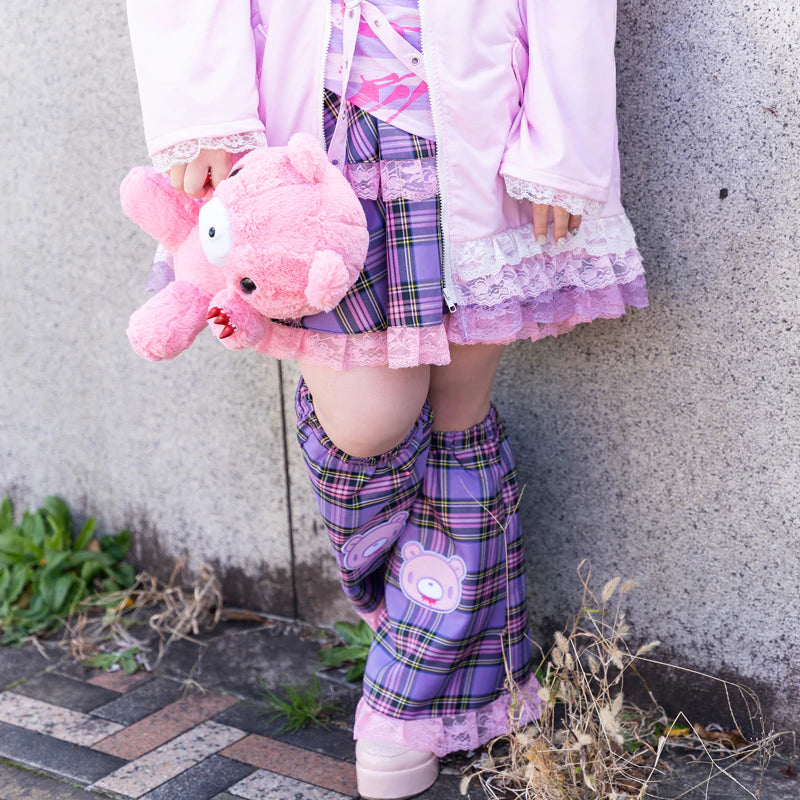 ACDC RAG & Gloomy Bear plus size pastel belt skirt