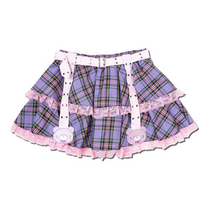ACDC RAG & Gloomy Bear plus size pastel belt skirt