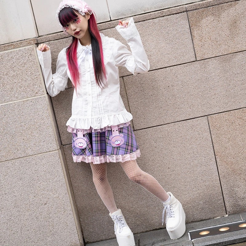 ACDC RAG & Gloomy Bear pastel belt skirt