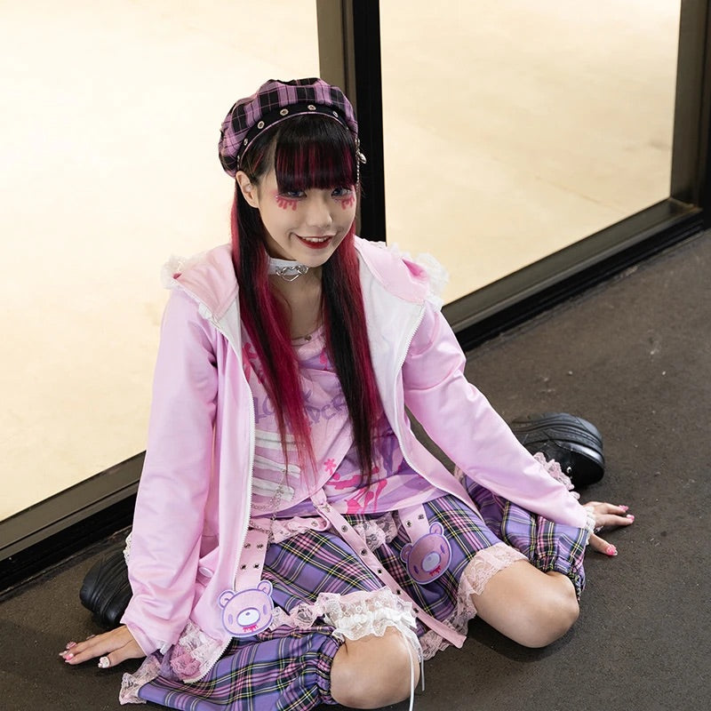 ACDC RAG & Gloomy Bear pastel belt skirt