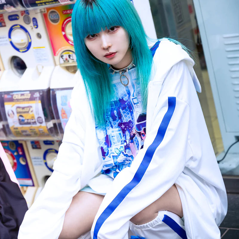 ACDC RAG x Peach Punch "Cyber Cat" hoodie