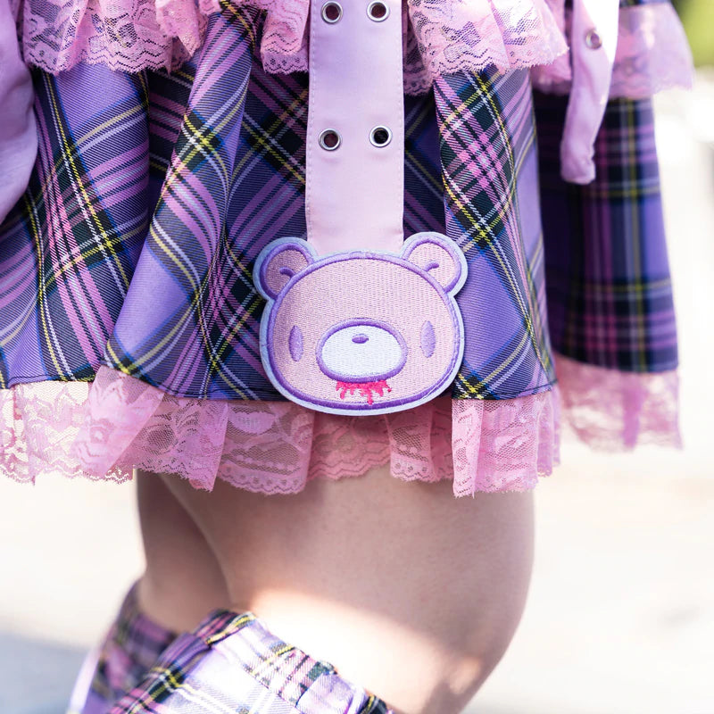 ACDC RAG & Gloomy Bear plus size pastel belt skirt