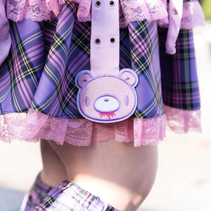 ACDC RAG & Gloomy Bear plus size pastel belt skirt