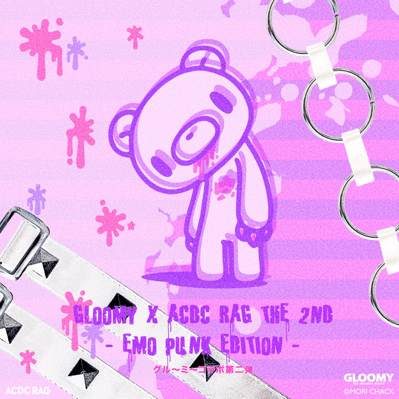 ACDC RAG & Gloomy Bear plus size pastel belt skirt