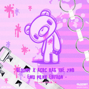 ACDC RAG & Gloomy Bear plus size pastel belt skirt